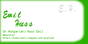 emil huss business card